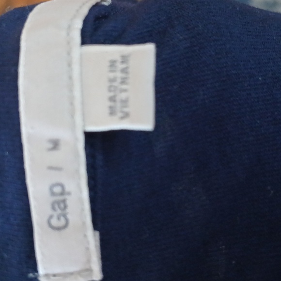 5/$25 Gap women's sl seed print Navy blouse size medium - Picture 7 of 8